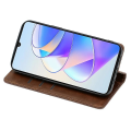 Miniatyrbild 3 av 5: For Honor X7a 5G Calf Texture Phone case Magnetisk Autoabsorberad Plånbok Läderställ Fodral-Brun Brown, Brown Style E Honor X7a 5G