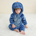 Miniatyrbilde 1 av 2: Michley tegneserie jumpsuit for barn, høst og vinter, dyre hjemmeklær, grenseoverskridende barn flanell klatreklær - Blå enhjørning (80) Blue unicorn 80cm