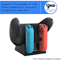 Miniatyrbillede 2 af 4: 3-i-1 Opladningsstation Kompatibel Med Switch/oled Joycons, Opladerstation Til Pro Controller