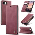 Til iPhone 16e Wallet Case CASEME 013 Series PU Læder Telefon Cover Stativ Red Red