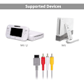 Pikkukuva 2 / 3: 6 jalan Wii/Wii U AV-kaapeli, 1,8 m kullattu RCA Retro-Audio Standard komposiittikaapeli Nintendo Wii U:lle