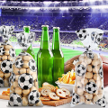 Miniatyrbillede 4 af 4: 100 stk. Soccer Party Favors Taske Varmforseglet godbid slikposer med snoede bindebånd