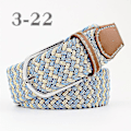 Miniatyrbilde 1 av 2: Herrebelter Bursdagsgave Midjebelteflett Klassisk spenne linning Justerbar blandet 3 farger Beige Blue