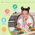 Miniatyrbild 4 av 6: Skjutpussel för barn 3-7 år, förskolelogikspel, hjärngymnastik, pojkar, flickor, 2 spelare, pedagogiska träleksaker, reseleksaker, presenter two player