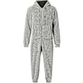 Miniatyrbillede 4 af 4: Mænds En-delt Flanel Pyjamas Fuzzy Fleece Flanel Onesies Nattøj Letvægts Plus Størrelse Varmt Vinter Jumpsuit Pjs11 Grey L