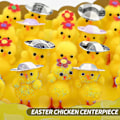 Miniatyrbilde 3 av 5: Zk-36 stk. Påskekyllinger | 4 cm - Høye Mini Påskekyllinger Cap Chicken Set of 24