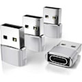 Miniatyrbild 1 av 5: 4-pack USB-C Hona till USB-A Hanadapter, typ A Laddare Block Kabelkontakt Konverterare för Iphone 11 12 Pro Max, Airpods 3 Ipad 8:e Mini 6 6:e Generationen, sa