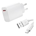 Pikkukuva 1 / 4: 33w pikalaturi + usb-c USB kaapeli Oneplus 7:lle 6,41"-oneplus 7t 6,55"- Oneplus 8 Pro 6,78"- valkoinen