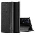 Miniatyrbillede 1 af 5: Til Oppo Find X5 Pro Galvanisering Pu Læder Taske Stand Telefon Cover - Sort Black