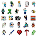 Miniatyrbilde 2 av 5: 100 stk Minecraft Adventure Game Stickers Pack, Fargerike Vanntette Klistremerker for Vannflasker, Skateboards, Bærbar PC for Tenåringer Barn Voksne