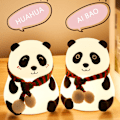 Miniatyrbillede 3 af 6: Panda Silikon Natlampe til Børn, Panda Gaver, Søde LED-lamper til Teenpigers Soveværelse, Soveværelsesdekorationer Gaver til Småbørn style1