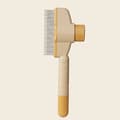 Cat Comb for Knot Removal, Self-Cleaning Pet Comb Yellow