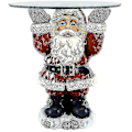 Miniatyrbild 3 av 4: Jultomten Skulptural Glas Toppad Semester Bords Harts Dekoration Jul Hem Vardagsrum