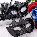 Miniatyrbilde 2 av 5: Par Venetian Mask Masquerade Mask Kvinne Blonder Venetian Mask for Kvinne Mann Masquerade Fest