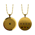 Pikkukuva 4 / 5: Energy Pendant kaulakoru Quantum Science Pattern kaulakoru syntymäpäivälahja miehille Yellow Gold