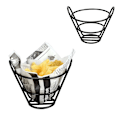 Miniatyrbillede 1 af 3: Rustfrit stål snack rack pommes frites rack mad opbevarings rack black