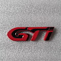 Miniatyrbillede 1 af 5: 3d Metal Krom Rød Sort Logo Gti Emblem Bil Badge Trunk Decal Til Peugeot 106 205 206 207 208 308 Gti Stikcer Tilbehør Red Black