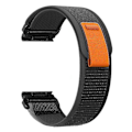 Miniatyrbilde 1 av 5: For Garmin Tactix 7 Pro/Fenix 7X/Fenix 6X Pro 26mm Nylon Watch Band Trail Loop Wrist Strap Grey