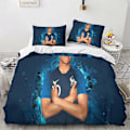 Miniatyrbild 2 av 5: Mbappé Täcke Set 3D Tryckt Sängkläder Fotboll Superstjärnor Quilt Cover, Mjuk Mikrofiber Pojkar Och Flickor Dubbel Single135x200cm