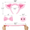 Pikkukuva 2 / 5: Dww-pig- set possun korvat nenähäntä ja rusetti Vaaleanpunainen possu puku asusteet lapsille-hy