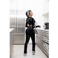 Miniatyrbillede 4 af 5: Dame Velvet Tracksuit Sæt Sexy 2-delt Outfit Lynlås Hættetrøje Black 2XL