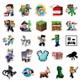 Miniatyrbillede 3 af 5: 100 stk. Minecraft Adventure Game Stickers Pakke, Farverige Vandtætte Stickers Til Vandflasker, Skateboards, Bærbar Til Teenagere Børn Voksne