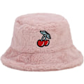 Miniatyrbilde 1 av 7: Fuzzy Bucket Hat for Kvinner og Menn - Plysj, Fluffy, Vintervarm, Morsom Fiskehatt Cherry-a-pink