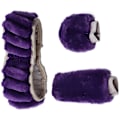 Miniatyrbild 1 av 4: Plush rattstyrningsöverdrag för bil, vinter, konstpäls, handbroms- och växelspaksöverdrag, set, bilinredning, universal, violett