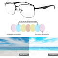 Miniatyrbillede 5 af 5: Progressive Photochromic Multifocus Læsebriller Spring Hinge Sun Reader Computer Anti Eyeglasses