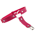 Miniatyrbild 1 av 10: 2 st Kvinnors Strumpband Elastiskt Hjärta PU-Läder Benstrumpband rose red