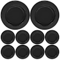 Pikkukuva 1 / 4: 10 kpl Säästölaatikon Tulppa Sikoina Pyyhkijä Kumitulppa Pyöreä Tulppa Vaihto Black 3.8X3.8X0.5CM
