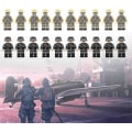 Miniatyrbild 5 av 5: 20st soldater + vapen minifigurer WW2 set, armévapen