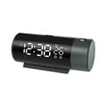 Projection Alarm Clock Digital USB Rechargeable Electronic Clock with 180° Rotating Projector 4 Levels Black