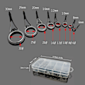 Miniatyrbilde 3 av 5: 75 stk/parti blandet størrelse fiskestang guide spissen Sterk line ringer Fiskestang guide guider tips sett Repai