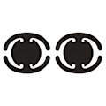 Miniatyrbillede 1 af 2: Plastmaskeholdere til skihjelm Snowboard hjelmholderclips B-Black