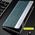 Miniatyrbild 4 av 5: För Oppo Find X5 Pro Galvaniserad Pu Case Stativ Cover - Svart Black