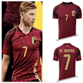 Miniatyrbild 2 av 2: Premium Belgien tröja, De Bruyne tröja, Belgien fotbollströja, De Bruyne, Euro 2024, Europamästerskap, Fan merchandise, Officiellt lag child-16,height95cm