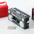 Miniatyrbild 5 av 5: 1:12 Möbelradiobandspelare R Retro Radiobandspelare A