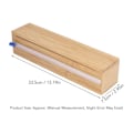 Miniatyrbillede 5 af 5: Plastikfolie Dispenser, Aluminiumsfolie Dispenser, Folie og Plastikfolie Organizer, 1 Slot med Cutter Sikker Betjening Holdbar Bambus Aluminiumsfolie Dispe