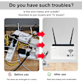Miniatyrbillede 3 af 5: WiFi Router Opbevaringsboks, Væghængt WiFi Opbevaringsboks, Router Opbevaringsshelf, Opbevaringsbokse Shelf til Soveværelse Stue