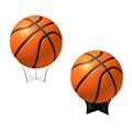 Miniatyrbillede 3 af 4: Basketball Stativ Holder Fodbold Bold Display Stativ Basketball Fodbold Stativ Black