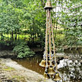 Miniatyrbild 4 av 5: Häxornas klockor, dörrskyddscharm, Boho vindspel hängande prydnader för veranda, trädgård, fönster (1 set-48 cm)