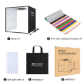 Miniatyrbilde 3 av 3: Bærbar Fotostudio Ringlampe Foldbar Fotoboks 25cm Lysboks Med 6 Bakgrunner 12 Farger Små Varer Produktfotografering