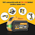 Miniatyrbillede 3 af 5: Til Dewalt Flexvolt 20v/60v Max Batteri 9ah Dcb609 Lithium-ion Dcb606 Dcb612 Dcb609 Dcb205 Dcb200 Dcb182 Batteri Til Dewalt 20vBY 15W Work Light