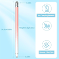 Miniatyrbilde 2 av 5: 2 stk Universelle Stylus Touch-penner, høy følsomhet Fibertupper, passer for / Tablet og alle berøringsskjermer
