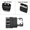 Miniatyrbild 2 av 5: eSATA till SATA-adapter 7p Hona eSATA till Hane SATA-kontakt för snabbare dataöverföring Hög hastighet
