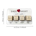 Miniatyrbillede 3 af 5: Romantisk Par Spil 5 Graverede Træ Terninger til Dato & Aften Fantastisk Idé til Middag, Valentinsdag Jubilæer Sjove Spil til Voksne