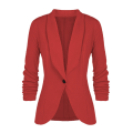 Miniatyrbilde 4 av 5: Blazer med revers i jersey, lang erme, passform for kvinner, kort blazer S