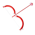 Pikkukuva 1 / 5: Cupidin jousi ja nuoli -asu, roolileikki, Cupid-jousi ja nuoli [DmS] Red