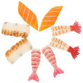 Miniatyrbilde 1 av 3: 8 stk Kunstig Sushi Falsk Mat Simulering Realistisk Nigiri Falsk Lakse Skiver